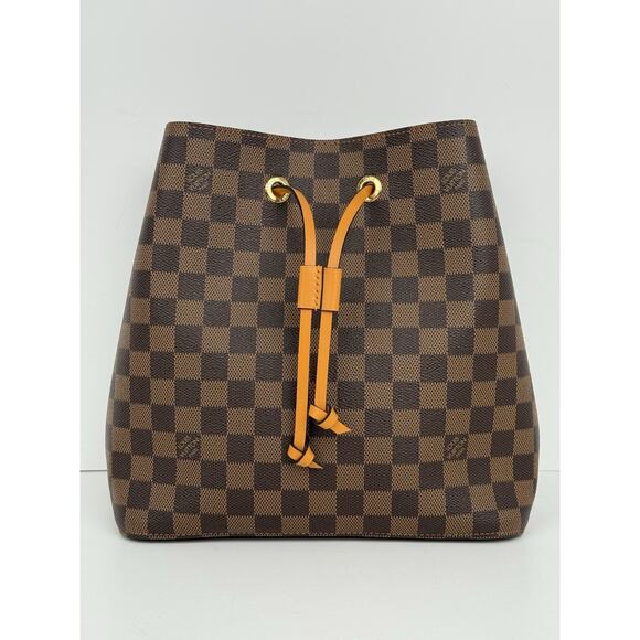 Louis Vuitton Damier Ebene Néonoé MM Shoulder Bag with Gold Hardware - Picture 2 of 16